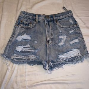 Distressed shorts
